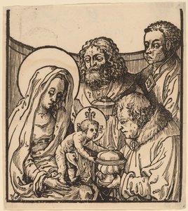Die Anbetung der Könige von after Lucas van Leyden