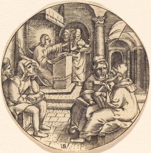 Jesus predigt im Tempel