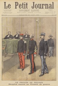 Alfred Dreyfus vor seinem zweiten Kriegsgericht in Rennes