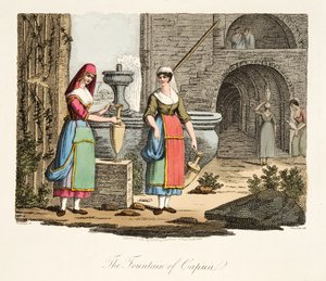 Der Brunnen von Capua, aus Italian Scenery, veröffentlicht 1806 von after P. van Lerberghi