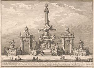 Die zweite Maschine für die Chinea von 1752: Das Bankett der Götter in der Villa Carl
