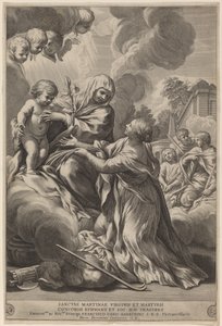 Jungfrau und Kind mit Märtyrern von after Pietro da Cortona