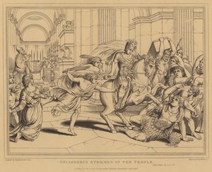 Heliodor wird im Tempel geschlagen, 2 Makkabäer von after Raphael