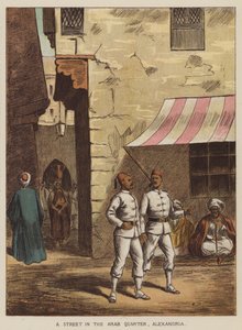Eine Straße im arabischen Viertel von Alexandria von after Richard Simkin