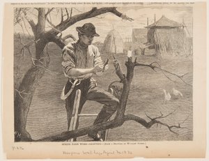 Frühjahrsarbeit auf dem Bauernhof – Pfropfen von after Winslow Homer