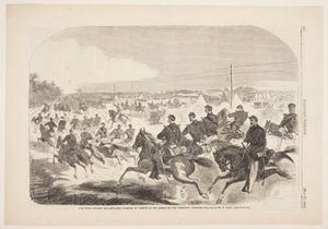 Die Union Kavallerie und Artillerie starten die Verfolgung der Rebellen auf der Yorktown Turnpike von after Winslow Homer