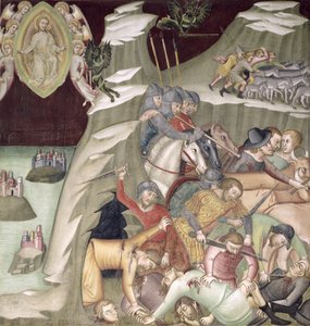 Das Massaker an den Dienern und Hirten von Hiob von also Manfredi de Battilori Bartolo di Fredi