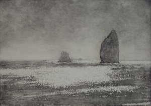 Trinität, 2017, Aquatinta und Handkolorierung auf Papier