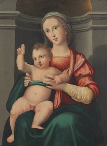 Madonna und Kind in einer Nische