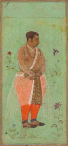 Porträt von Suraj Singh Rathor, Raja von Marwar und mütterlicher Onkel von Shah Jahan: Eine Seite aus dem Prince Khurram Album von attributed to Bishandas