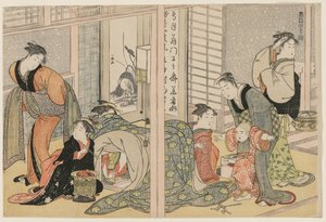 Elegante Freuden der vier Jahreszeiten von attributed to Kitagawa Utamaro