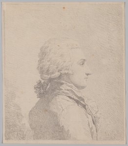 Profilporträt eines Mannes von attributed to Louis Rolland Trinquesse
