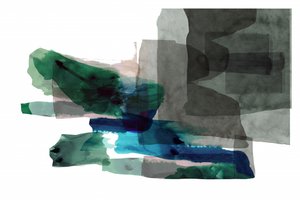 Abstrakte grün-blaue Schichten von cartissi