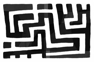 Abstraktes Labyrinthmuster von cartissi