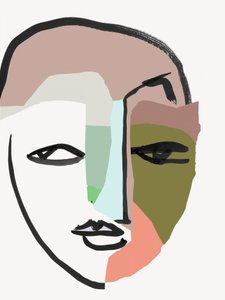 Abstraktes modernes Gesicht