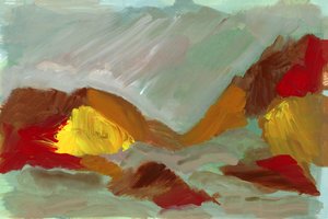 Herbstliche abstrakte Landschaft von cartissi