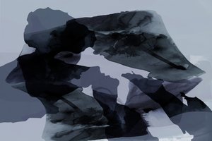 Blaue abstrakte Formen von cartissi