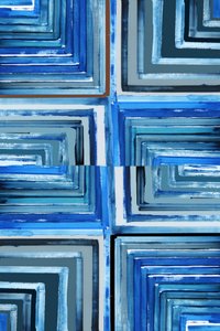 Blauer geometrischer Fluss