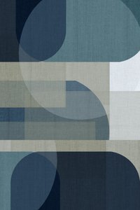 Blaue geometrische Schichten
