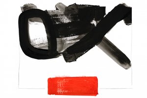 Kräftiges Schwarz-Rot-Abstrakt