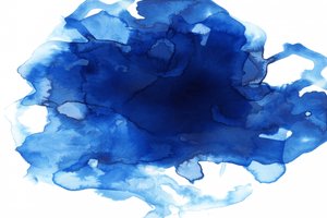 Tiefblauer Aquarellspritzer von cartissi