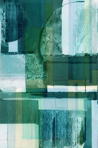 Geschichtetes Grün-Blau Abstrakt