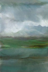 Nebliger Grüner Horizont