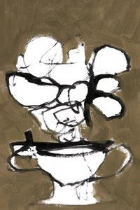 Monochrome Blumenvase von cartissi