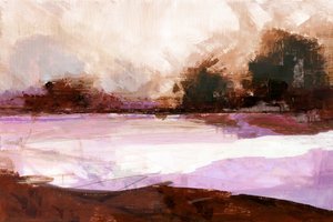 Landschaft im lila Dunst von cartissi