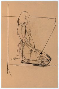 Sitzende Aktstudie