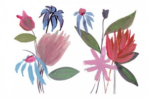 Lebendige abstrakte Blumen von cartissi