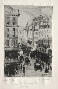 Rue Saint-Lazare, Paris von copy after Augustin Pajou