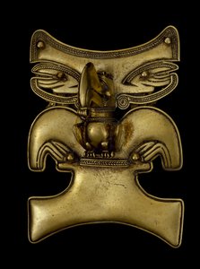 Anhänger eines Schamanen, der sich in einen Tukan verwandelt, 500-1550 n. Chr. von culture Tairona