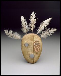 Maske: Der böse Geist des Berges, Ende des 19. Jahrhunderts von culture Yupik