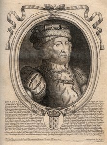 Porträt von Charibert (561-567), König der Franken - Gravur aus 