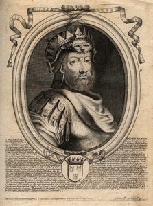 Porträt von Childerich I., König der Salischen Franken (436-481) - CHILDERIC I König der Salischen Franken - Gravur aus 