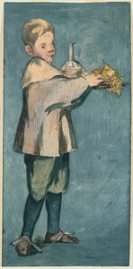 Junge mit einem Tablett