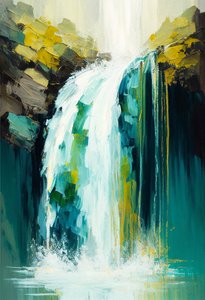 Abstrakte Natur und Landschaft, Wasserfall