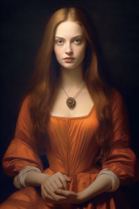 Porträt einer schönen weiblichen Supermodel des 18. Jahrhunderts