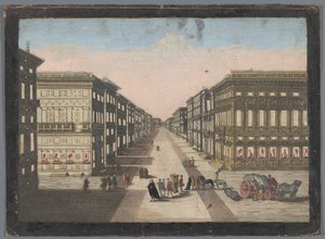 Blick auf die Strada Nuova in Genua