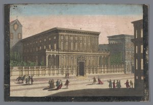 Ansicht des Palazzo Doria-Tursi in Genua von familie Remondini (attributed to)