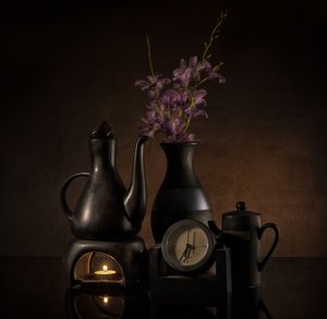 Elegantes Kerzenlicht Stillleben