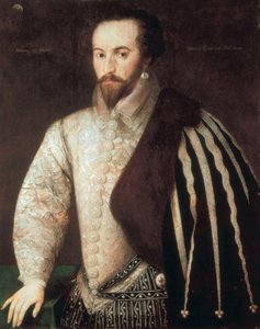Porträt von Sir Walter Raleigh (1554 - 1618). Gemälde zugeschrieben Federico Zuccaro (oder Zuccari) (1549 - 1609). 1588. London, National Portrait Gallery von or Zuccaro Federico Zuccari
