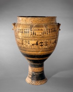 Griechische attische Krater, geometrische Periode (Terrakotta)