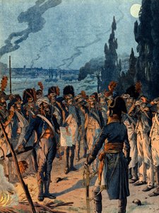 Italienfeldzug: Am Abend der Schlacht von Lodi am 10. Mai von pseudonym for Onfray de Breville Jacques Job