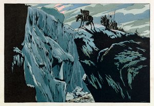 Illustration aus dem Buch „Les épées de France“: Tod von Roland in Roncevaux im Jahr 778