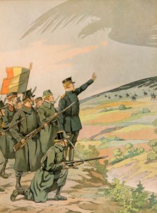 Geschichte Belgiens: König Albert (1875-1934) und die belgische Armee stellen sich der deutschen Invasion während des Ersten Weltkriegs