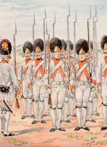 Outfit der französischen Truppen zu allen Zeiten: Grenadiere des Regiments von Orleans Infanterie (1765 - 1775) von pseudonym for Onfray de Breville Jacques Job