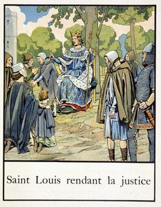 Heiliger Ludwig spricht Recht - in „Petite histoire de France“ von Jacques Bainville, ed. Mane von pseudonym for Onfray de Breville Jacques Job