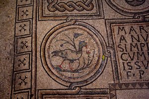 Detail des Bodendekors (Mosaik) von School Italian